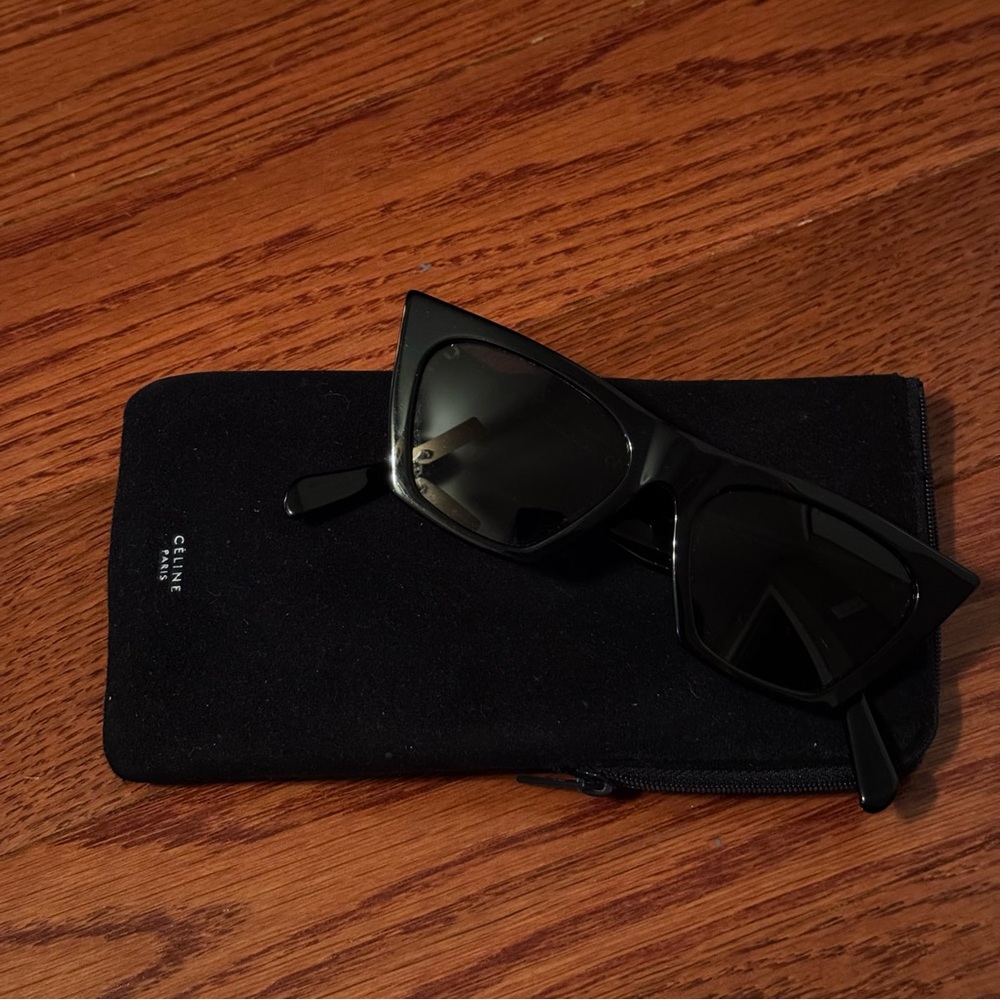Celine Edge Cat Eye Black Sunglasses CL 41468/S - Picture 11 of 12